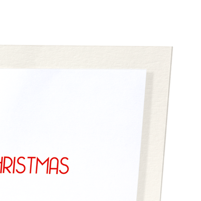MEOWY CHRISTMAS : Funny Animal Art Print
