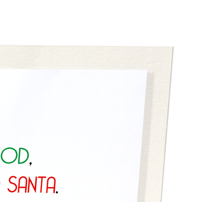 TEXT SANTA: Funny Animal Art Print