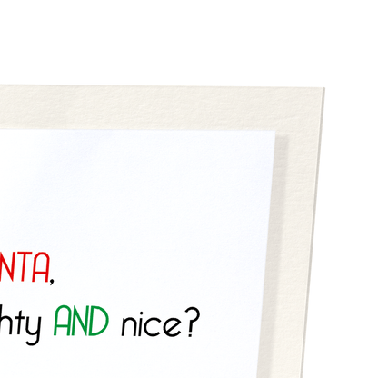 NAUGHTY AND NICE: Funny Animal Art Print