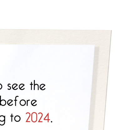 THINKING ABOUT 2024: Funny Animal Art Print