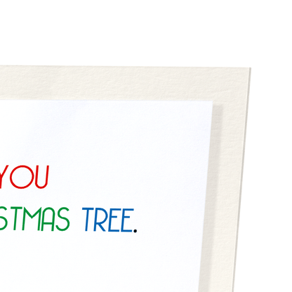 UNDER MY CHRISTMAS TREE: Funny Animal Art Print