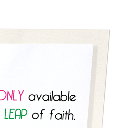 LEAP OF FAITH : Funny Animal Art Print