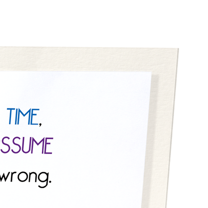 NEVER WRONG: Funny Animal Art Print