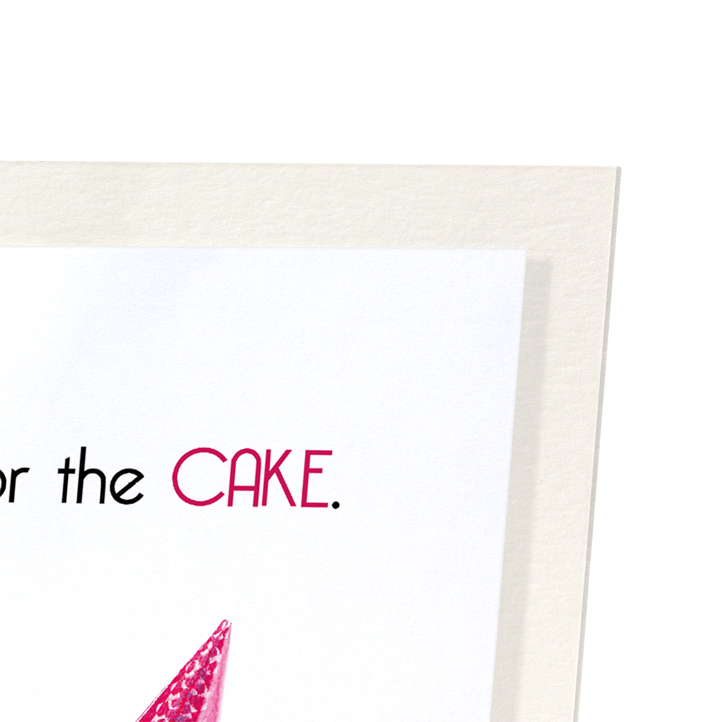 HERE FOR THE CAKE: Funny Animal Art Print