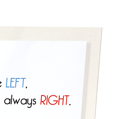MEN TO THE LEFT: Funny Animal Art Print