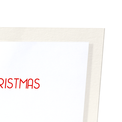 MERRY CHRISTMAS FESTIVE DOG: Funny Animal Art Print