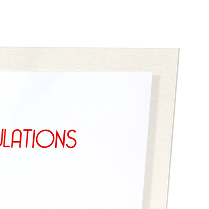 CONGRATULATIONS FROM MR PUG: Funny Animal Art Print