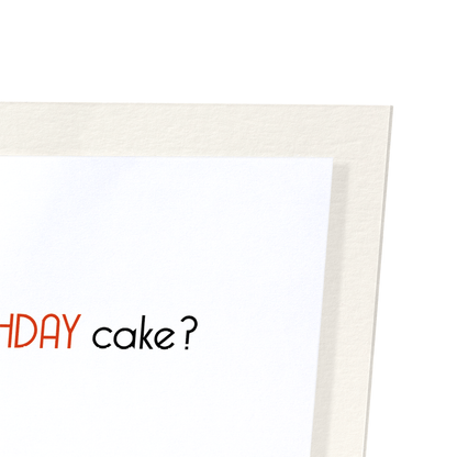 DO I SMELL BIRTHDAY CAKE?: Funny Animal Art Print