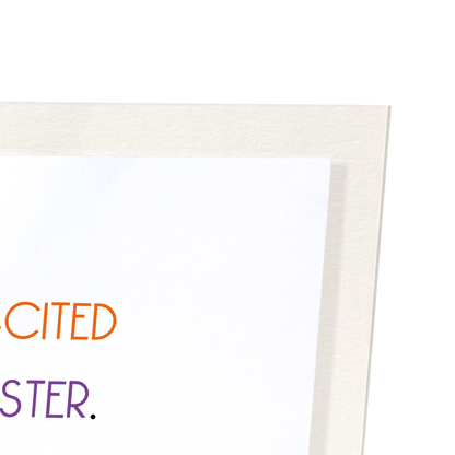EGG-CITED ABOUT EASTER: Funny Animal Art Print