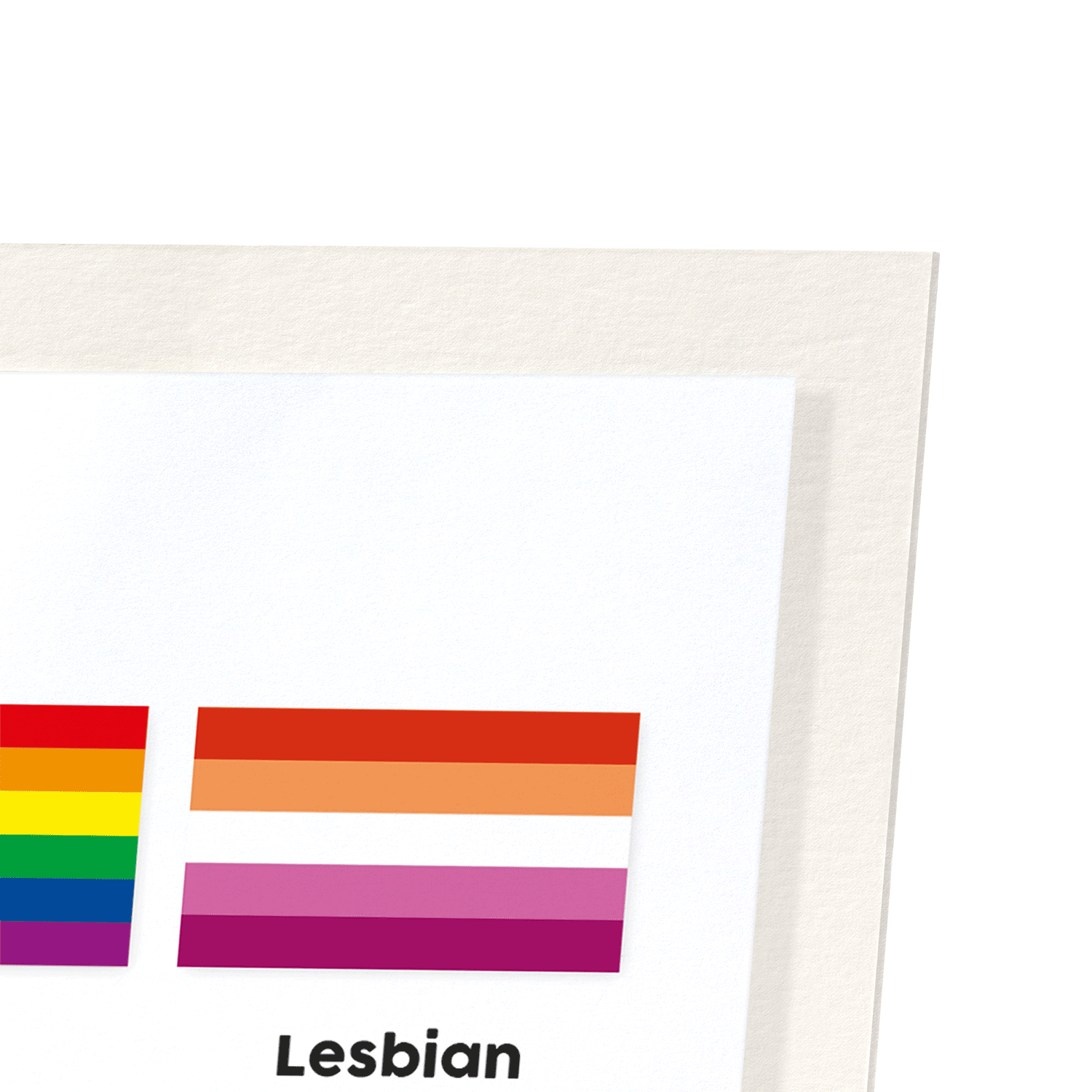 TABLE OF LGBT PRIDE FLAGS: Colourblock Art Print