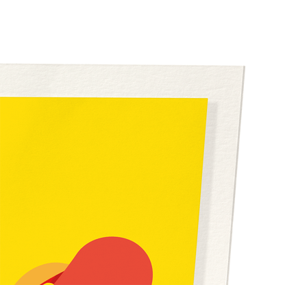 HOT DOG OF LOVE: Colourblock Art Print