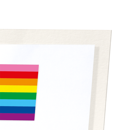 HISTORY OF RAINBOW PRIDE FLAG: Colourblock Art Print