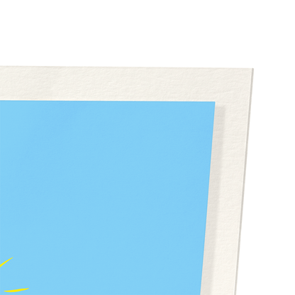 RAINBOW CAKE IN BLUE: Colourblock Art Print