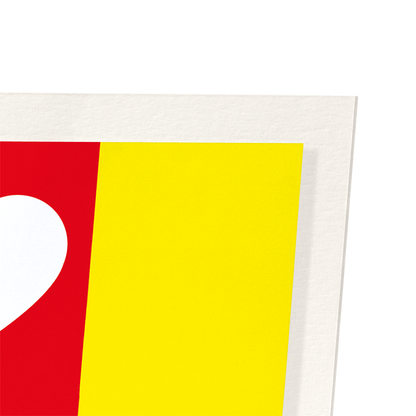 PAINT ROLLER HEART: Colourblock Art Print