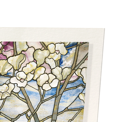 MAGNOLIAS AND IRISES: Painting Art Print