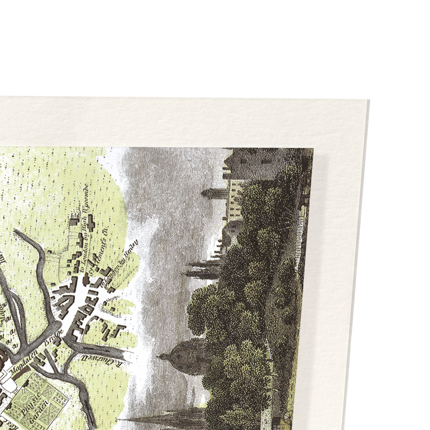 OXFORD (1806): Antique Map Art Print
