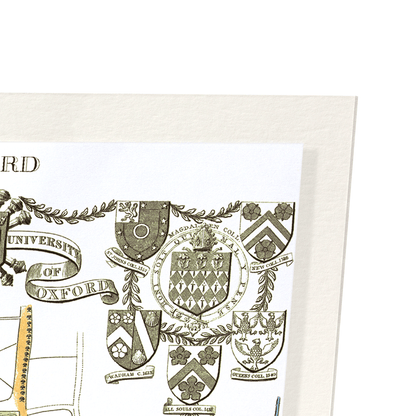 CITY OF OXFORD (1837): Antique Map Art Print