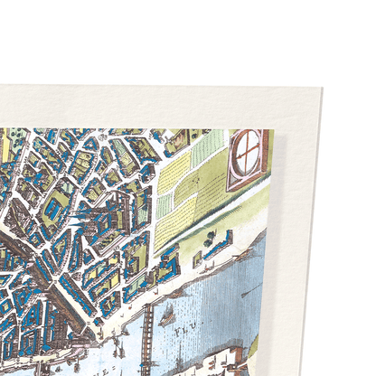 PARIS IN 17TH CENTURY: Antique Map Art Print