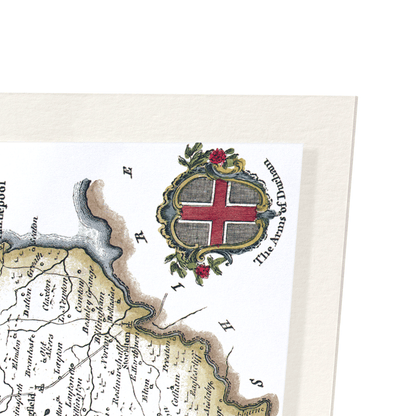 DURHAM (1786): Antique Map Art Print