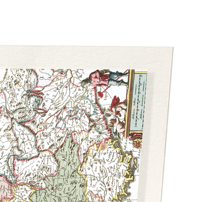 FRANCE (1665): Antique Map Art Print
