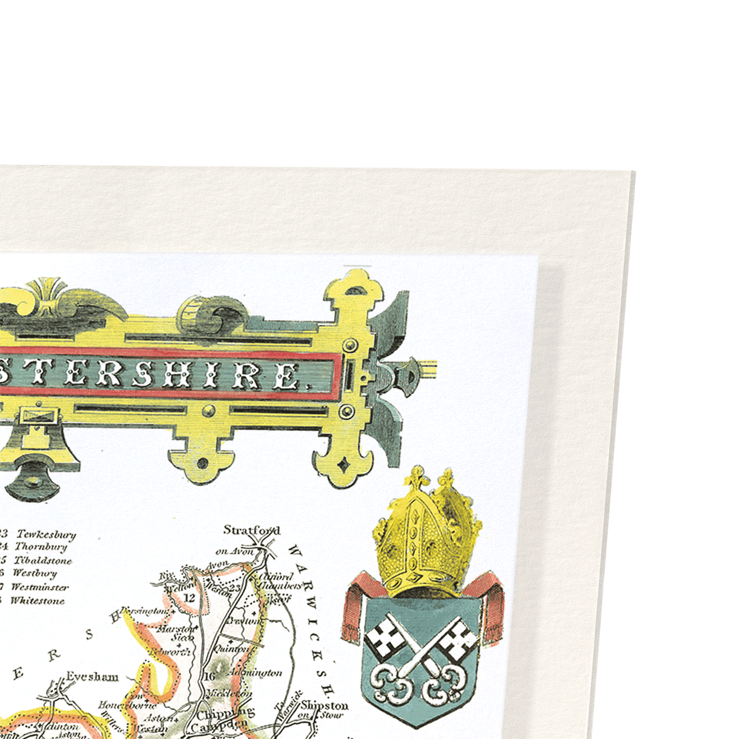 GLOUCESTERSHIRE (C.1840): Antique Map Art Print
