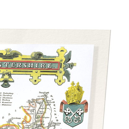 GLOUCESTERSHIRE (C.1840): Antique Map Art Print