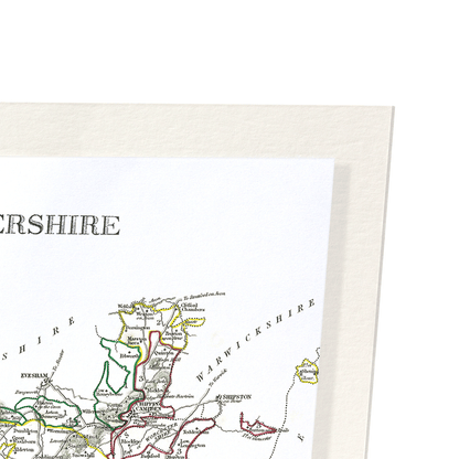 COUNTY OF GLOUCESTERSHIRE (C.1840): Antique Map Art Print