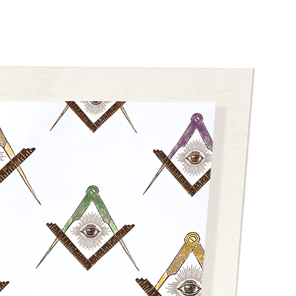 FREEMASON SYMBOL: Pattern Art Print