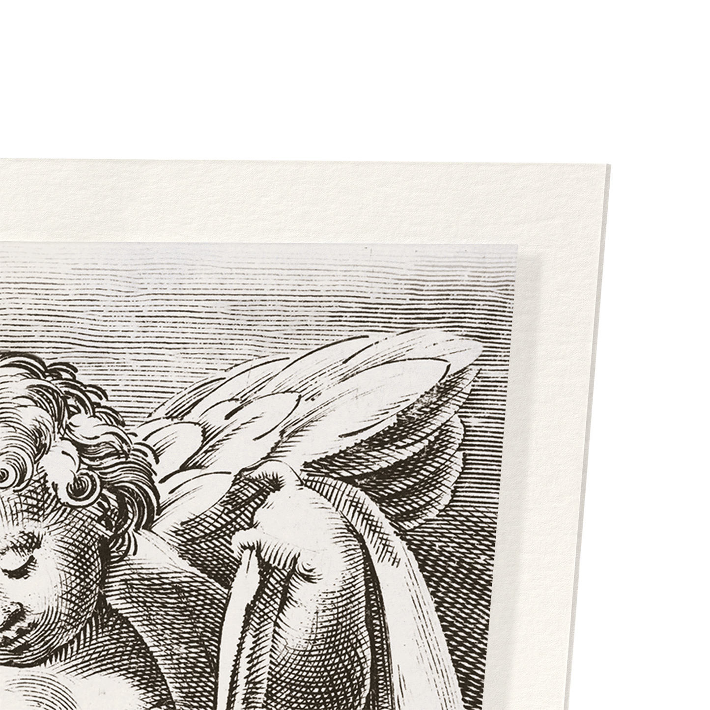 TWO SEATED ANGELS (AFTER 1583): Painting Art Print
