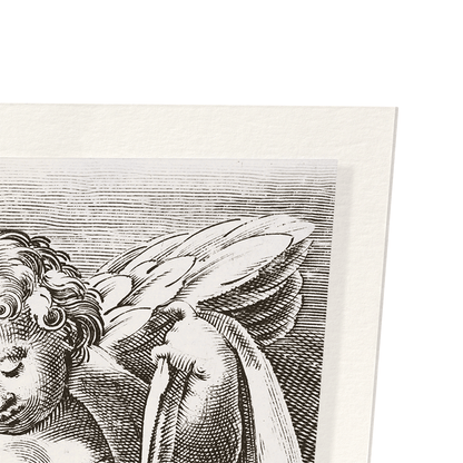 TWO SEATED ANGELS (AFTER 1583): Painting Art Print