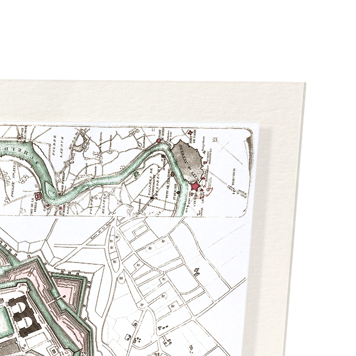 ANTWERP (1832): Antique Map Art Print