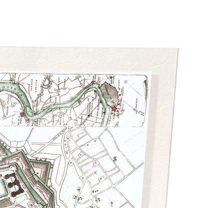 ANTWERP (1832): Antique Map Art Print