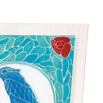 TWO BIRDS BY MINTON: Painting Art Print