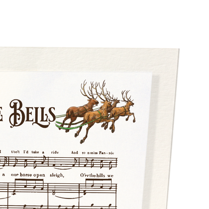 JINGLE BELLS MUSIC SCORE: Victorian Art Print