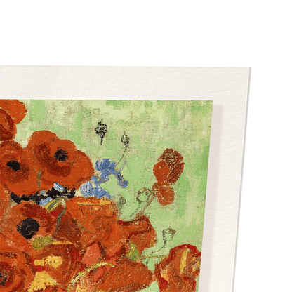 VASE WITH DAISIES AND POPPIES (1890): Painting Art Print