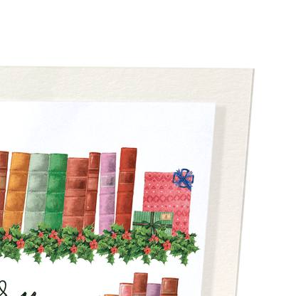 CHRISTMAS BOOKSHELF: Watercolour Art Print