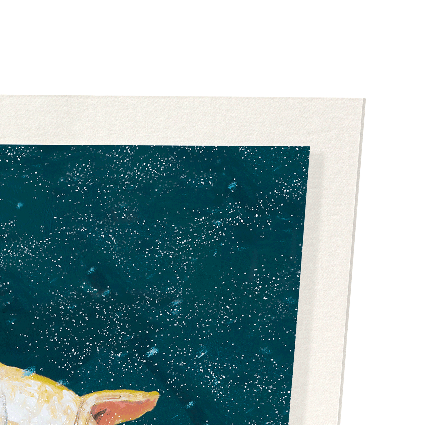 CAT ON A SLEIGH: Painting Art Print