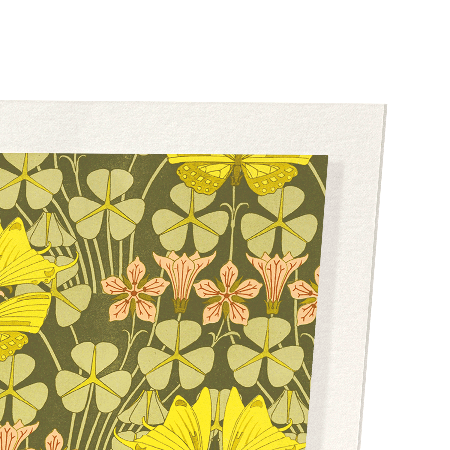 BUTTERFLIES AND CLOVERS (1897) : Pattern Art Print