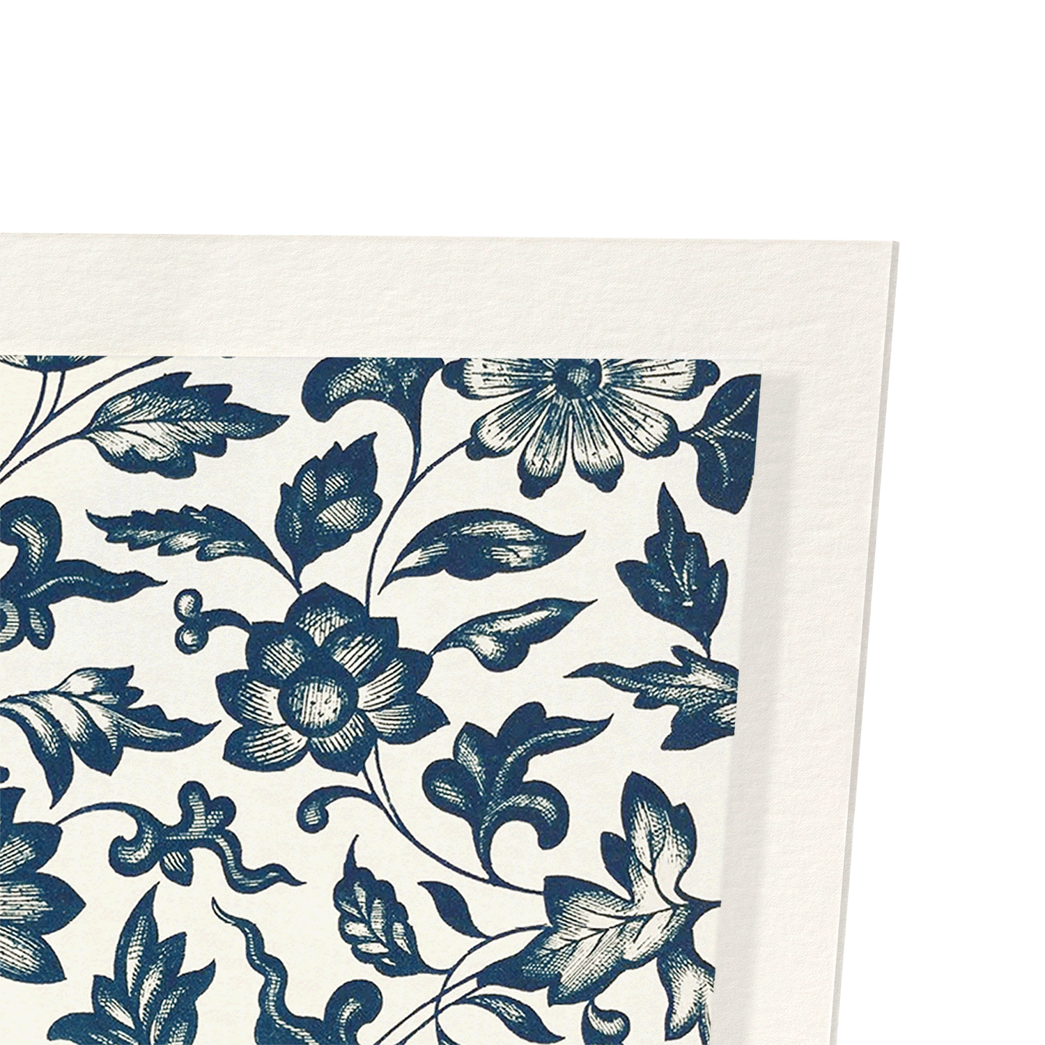 FLORAL BLUE AND WHITE MOTIF : Pattern Art Print