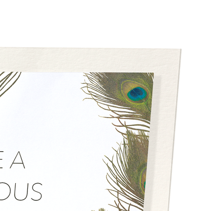 FABULOUS PEACOCK BIRTHDAY: Painting Art Print