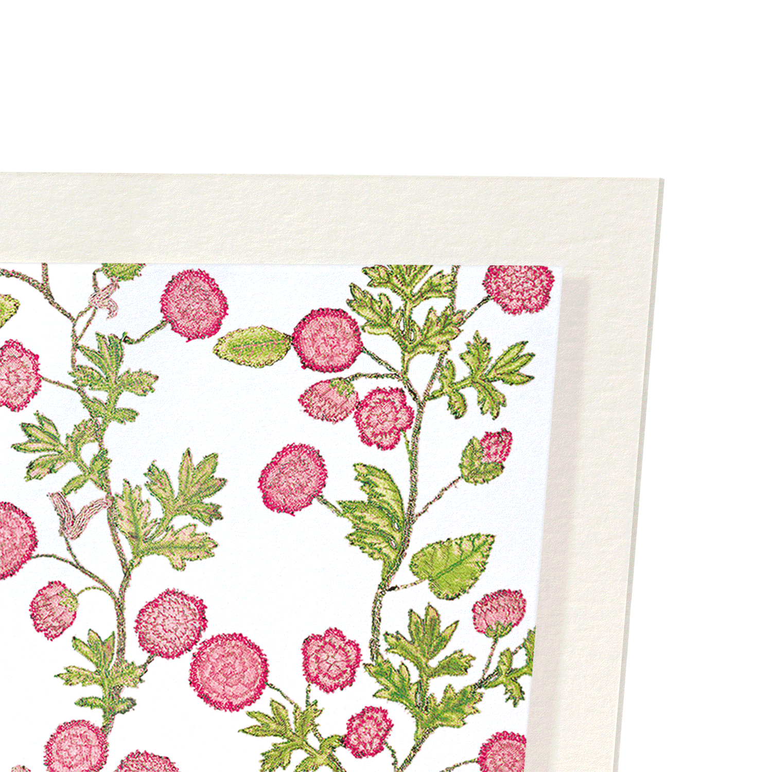 TUDOR EMBROIDERY OF ROSES ON WHITE (16TH C.): Pattern Art Print