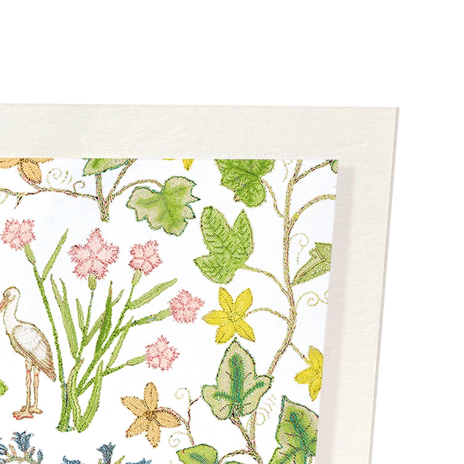 IVY AND FLOWERS ON WHITE (16TH C.): Pattern Art Print