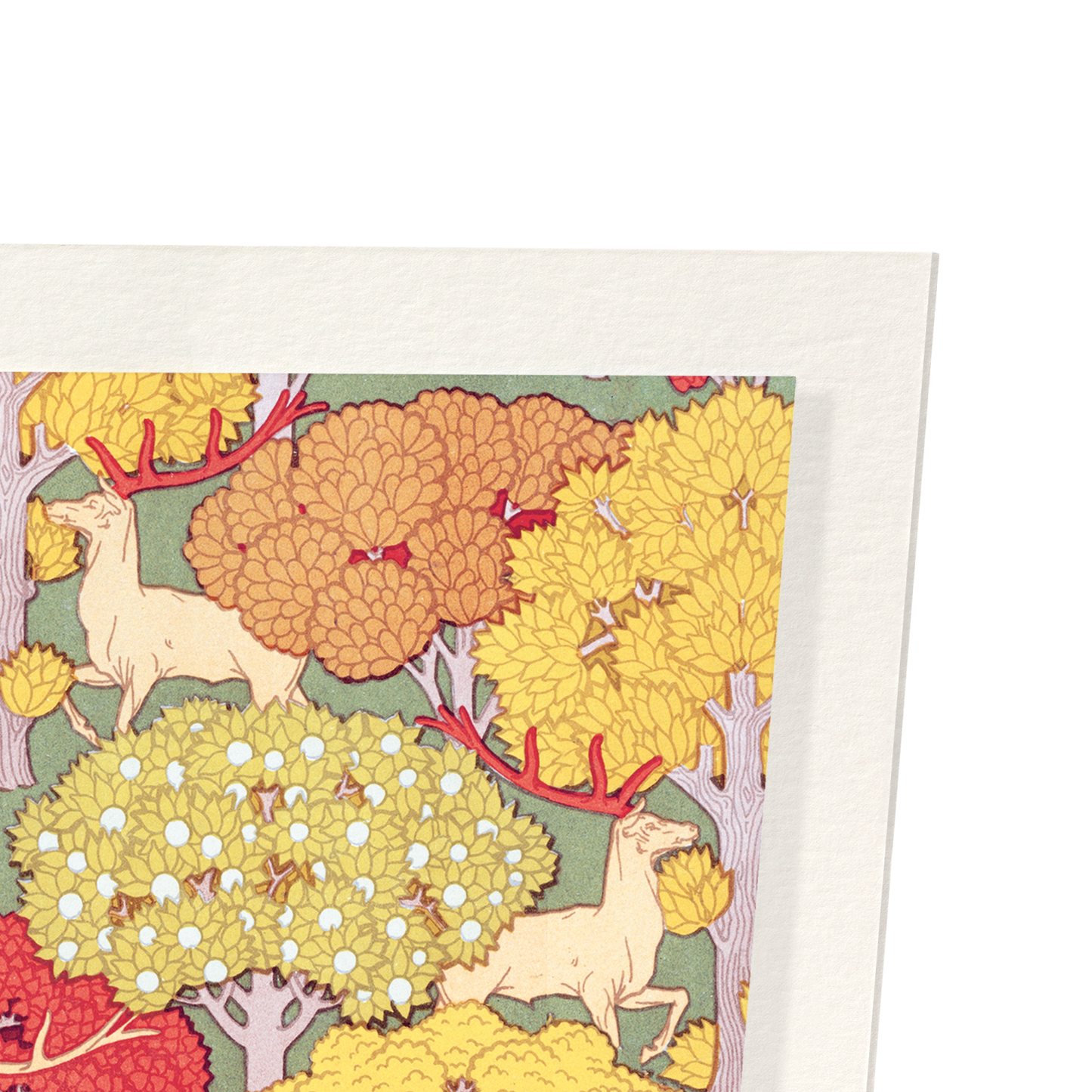 DEER AND TREES (1897): Pattern Art Print
