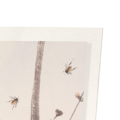 BEES AND FLOWERS (1865): Painting Art Print