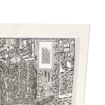 CIVITAS LONDINUM (C.1561-1570): Antique Map Art Print