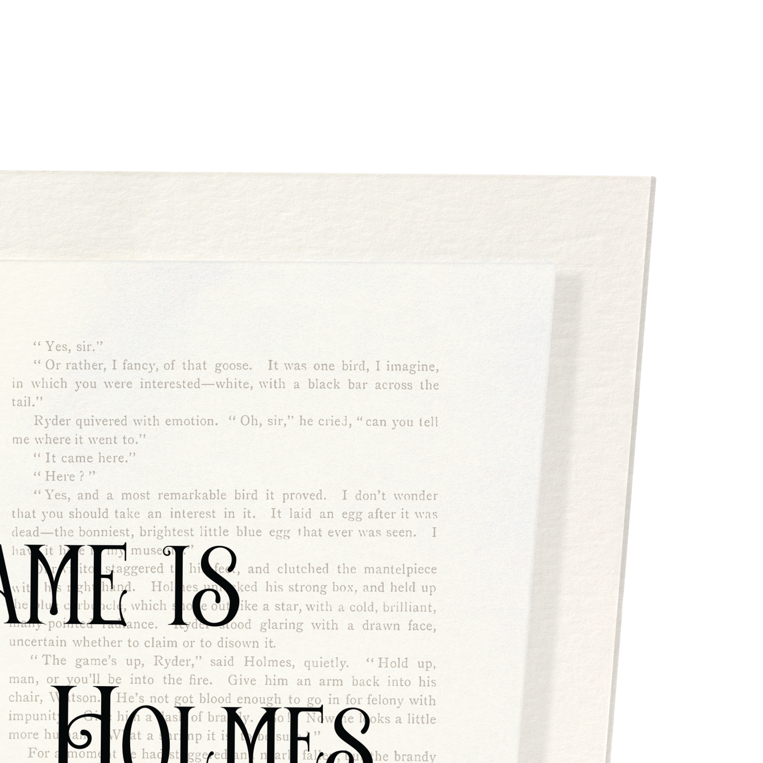 MY NAME IS SHERLOCK HOLMES (1892): Victorian Art Print