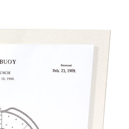 BREVET DE BOUÉE ANNULAIRE (1909): Patent Art Print