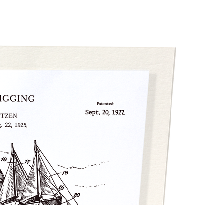 BREVET DE GRÉEMENT DE NAVIRE (1927): Patent Art Print