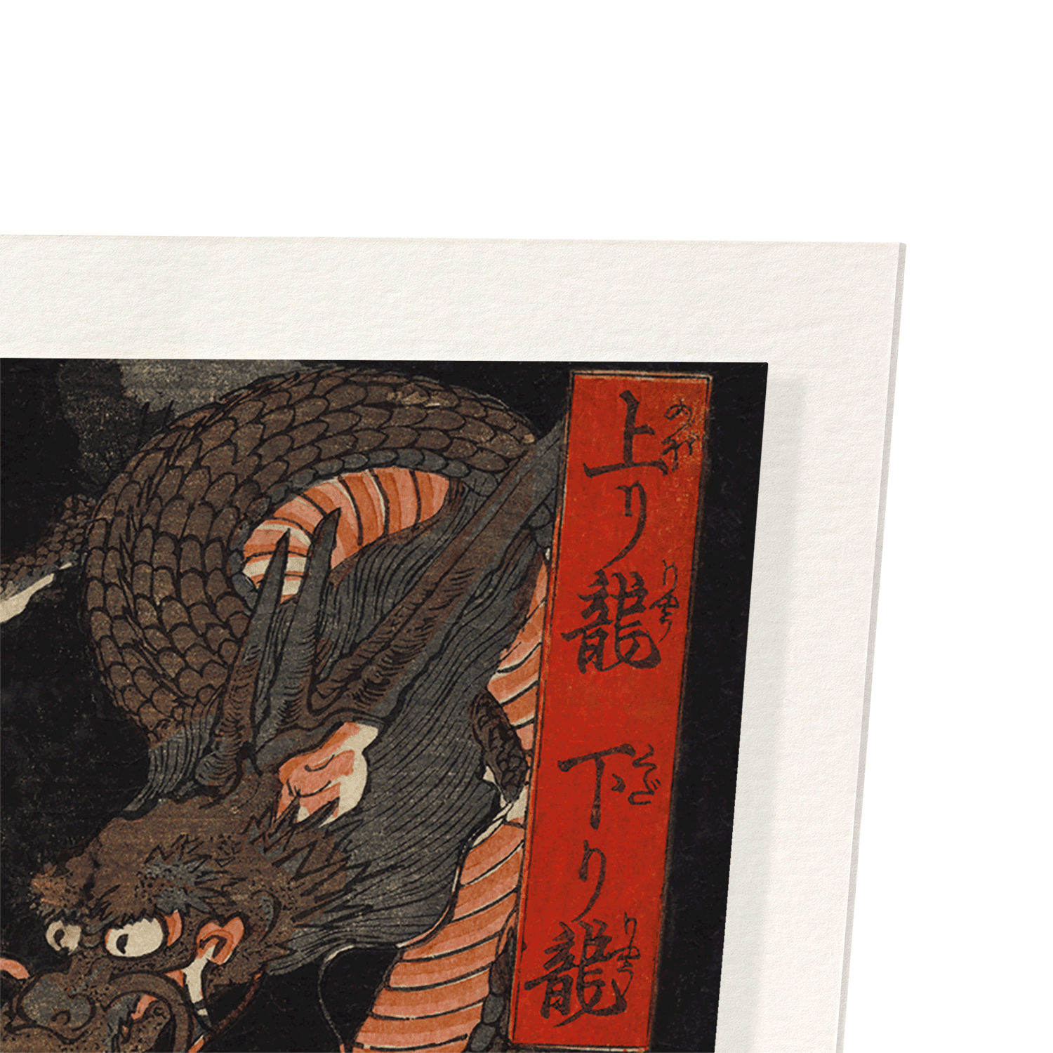 TWO DRAGONS: Japanese Art Print