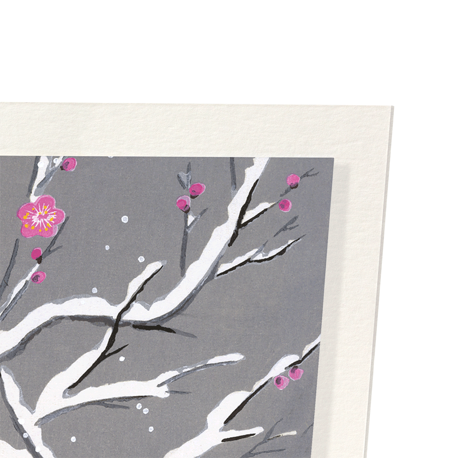 SNOW PLUM BLOSSOMS: Japanese Art Print